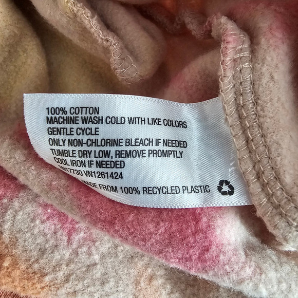 Wild Fable Pink Tie Dye Sweater Dress Size Medium Ruffles Tiered Mock Neck - Picture 11 of 11